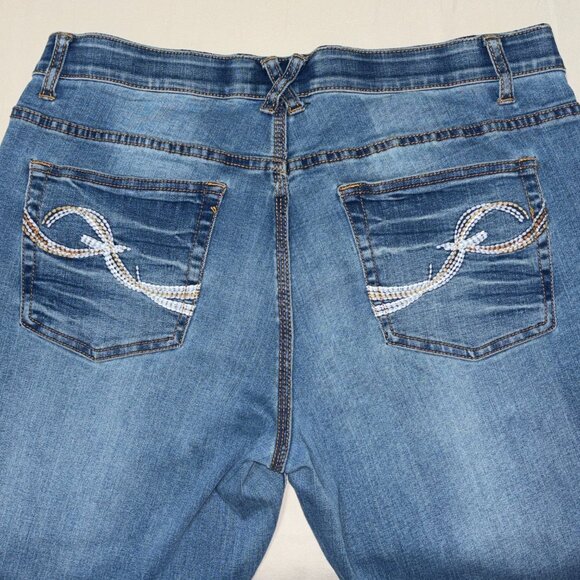 Rod’s True Western Jeans Women’s 11/12x32 Embroidered Bootcut‎ Denim Blue - Picture 5 of 15